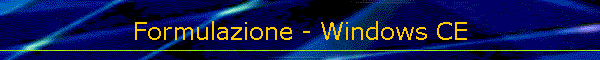 Formulazione - Windows CE